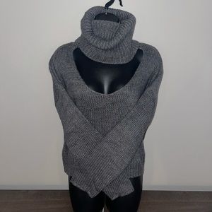 Vici cut out turtle neck sweater